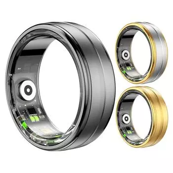 Bluetooth5.0 R06 Смарт-кольцо для здоровья Шаг Кислорода в крови Мониторинг сна Магнитная зарядка Мини Смарт-кольцо 5ATM Водонепроницаемое 8 чёрный