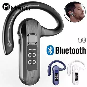 Bluetooth5.2 Одиночная гарнитура Беспроводные деловые наушники Спортивные Bluetooth-наушники Наушники-крючки с микрофоном