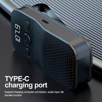 Bluetooth5.4 Speaker Handsfree Car Kit Sun Visor Clip Wireless Audio Receiver Speakerphone Loud Music Player Dual Microphone
