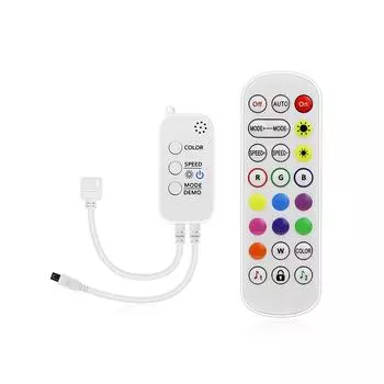 Bluetooth 3.0 RGB LED Controller DC 5V 12V 24V Voice and Music Sync Bluetooth Controller Build in Mic For RGB LED Strip Light