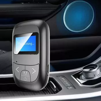 Bluetooth 5,0 аудио адаптер 2 в 1 беспроводной приемник передатчик ЖК-экран стерео музыкальный ключ поддержка 3,5 мм Aux громкой связи