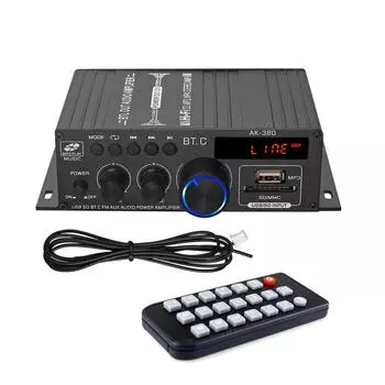 Bluetooth 5.0 Аудио усилитель мощности Усилитель мощности Усилитель Hi-Fi Усилитель мощности FM-антенна CHINA