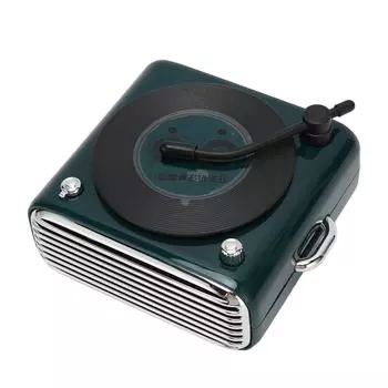 Bluetooth 5.0 динамик виниловый проигрыватель стиль старомодный классический стиль громкий беспроводной зелёный