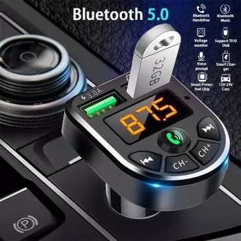 Bluetooth 5,0 FM-передатчик автомобильный комплект MP3 модулятор плеер беспроводной громкой связи аудио приемник Dual USB быстрое зарядное устройство 3.1A without box