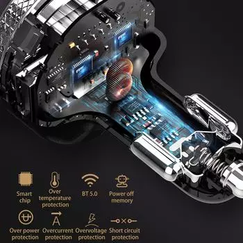 Bluetooth 5.0 FM-передатчик беспроводной автомобильный радиомодулятор MP3-плеер USB QC3.0 быстрая зарядка поддержка Hands-Free TF карта U диск