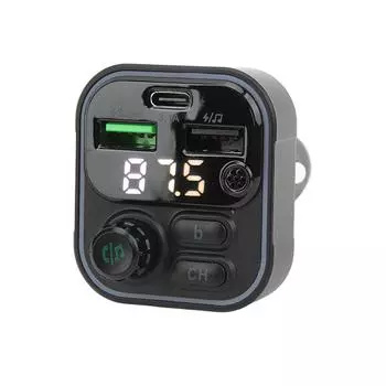 Bluetooth 5.0 FM-передатчик MP3-плеер Аудиоприемник Двойной USB-адаптер зарядного устройства Светодиодная цветная подсветка