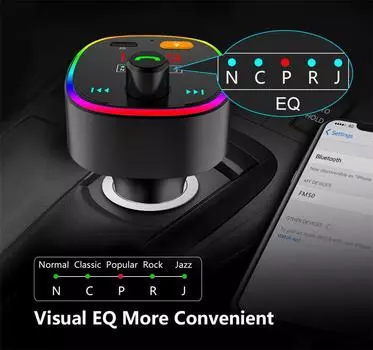 Bluetooth 5.0 FM Transmitter Audio Receiver Dual Display PD 18W QC3.0 Fast Charging Wireless Handsfree Car Kit FM Modulator XK