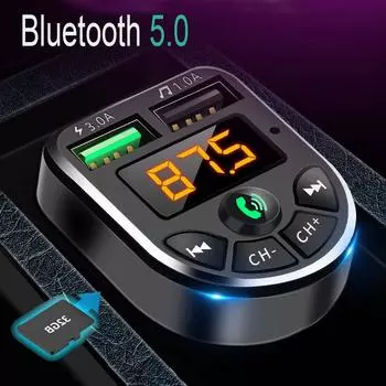 Bluetooth 5.0 MP3-плеер беспроводной аудиоприемник Dual USB 3.1A быстрое зарядное устройство FM-передача автомобильный MP3-плеер CHINA