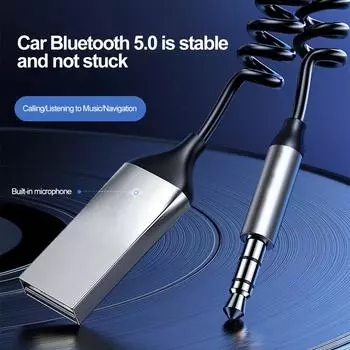 Bluetooth 5.0 приемник 2 в 1 беспроводной передатчик USB на 3,5 мм разъем автомобильная музыка аудио AUX автомобильный Bluetooth адаптер комплект громкой связи
