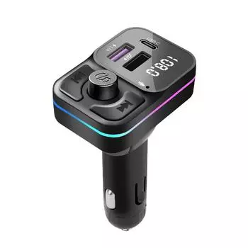 Bluetooth 5.0 совместимый FM-передатчик автомобильный MP3-плеер двойной USB быстрое зарядное устройство FM Bluetooth приемник USB флэш-накопитель разъем автомобильный комплект