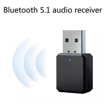 Bluetooth 5.1 автомобильный комплект беспроводной музыки 3,5 мм Aux USB питание аудио приемник адаптер авто Bluetooth стерео для автомобильного радио Mp3 ПК чёрный