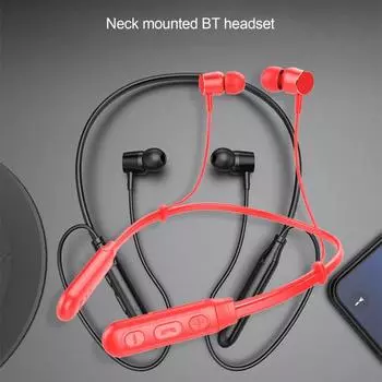 Bluetooth 5.1 Беспроводные Магнитные Перезаряжаемые Шумоподавляющие Носимые Наушники чёрный