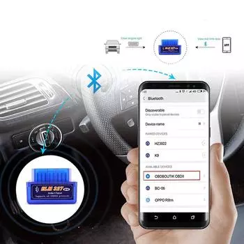 Bluetooth 5.1 ELM327 V2.1 Авто OBD2 сканер Автомобильный диагностический инструмент Считыватель кодов Инструмент Супер MINI ELM 327 V1.5 Для Android