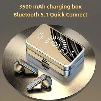 Bluetooth 5.1 наушники 3500 мАч зарядное устройство беспроводные наушники 9D стерео спортивные водонепроницаемые наушники гарнитуры HIFI стерео IPX7 чёрный