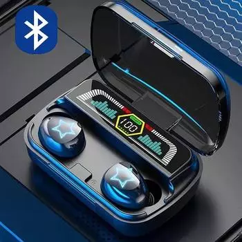 Bluetooth 5.3 Гарнитура 9D HIFI Стерео Наушники-вкладыши Мини TWS Наушники с шумоподавлением Наушники для звонков без рук