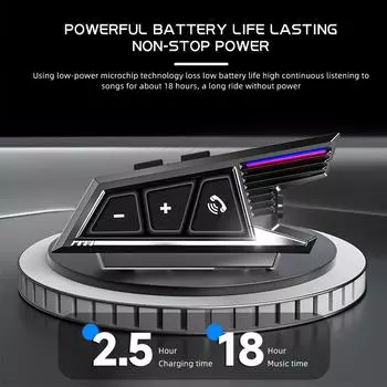 Bluetooth 5,3 гарнитура для шлема, беспроводной комплект громкой связи для звонков, мотоциклетные водонепроницаемые наушники, MP3-плеер, динамик для мотоцикла