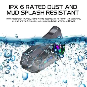 Bluetooth 5,3 гарнитура для шлема, беспроводной комплект громкой связи для звонков, мотоциклетные водонепроницаемые наушники, MP3-плеер, динамик для мотоцикла