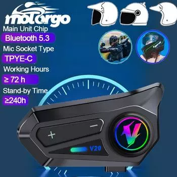 Bluetooth 5,3 гарнитура для шлема, беспроводной комплект громкой связи для звонков, мотоциклетные водонепроницаемые наушники, MP3-плеер, динамик для мотоцикла