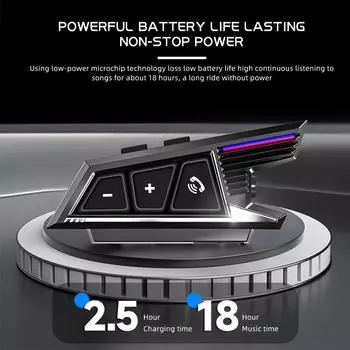 Bluetooth 5,3 гарнитура для шлема, беспроводной комплект громкой связи для звонков, мотоциклетные водонепроницаемые наушники, MP3-плеер, динамик для мотоцикла