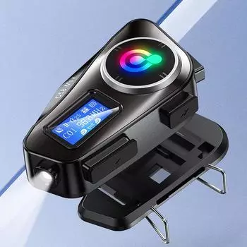 Bluetooth 5.3 мотоциклетный шлем интерком 500 метров ЖК-экран обмен музыкой TF карта FM гарнитура лыжи гарнитура без помощи рук наушники