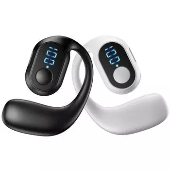 Bluetooth 5.3 наушники Signle цифровой дисплей спортивная гарнитура беспроводной ушной крючок наушники HiFi стерео шумоподавление вкладыши чёрный