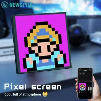 Bluetooth App Control Smart LED Matrix Pixel Display Night Light RGB DIY Art Display для декора игровой комнаты Cool Animation Frame EU Plug