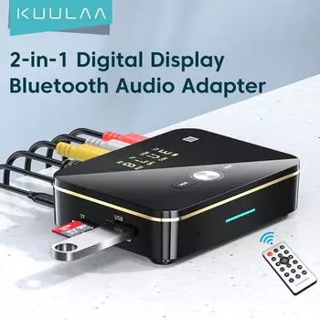 Bluetooth аудио адаптер Kuulaa M8, 2 в 1 с цифровым дисплеем