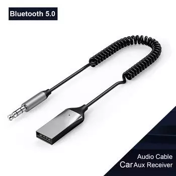 Bluetooth Aux адаптер USB на 3,5 мм разъем автомобильный аудио микрофон Bluetooth 5.0 комплект громкой связи для автомобильного Bluetooth передатчика