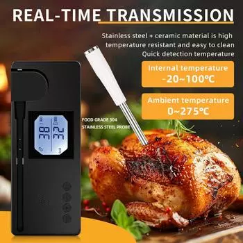 Bluetooth беспроводной термометр для мяса, духовки, гриля, барбекю, стейка, измеритель температуры, аксессуары для барбекю, кухонный инструмент для приготовления пищи