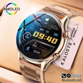 Bluetooth Call Ladies Smart Watch Men Amoled 390*390 Hd Screen Always Display Watches Custom Dial Nfc Smartwatch For Xiaomi China