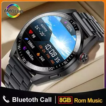 Bluetooth Call Smart Watch 454*454 Amoled 1,39 дюймовый экран часы всегда отображают время 8 ГБ локальная музыка Smartwatch для мужчин China