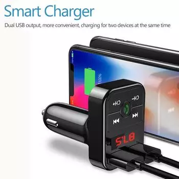 Bluetooth Car Kit FM Transmitter LCD MP3 Music Player Radio Available Auto Charger With TF Dropshipping USB - Card N2S8