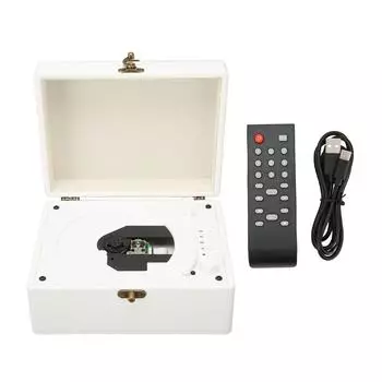 Bluetooth CD-плеер с поддержкой AUX USB-разъема для наушников CD-проигрыватель с пультом дистанционного управления для дома белый