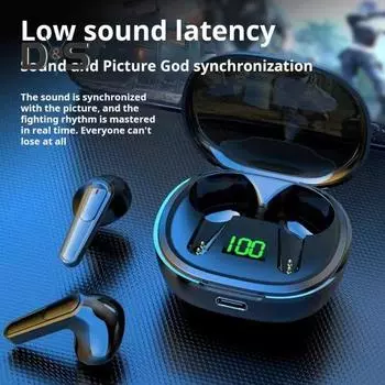 Bluetooth-compatible Earbuds with Wireless Charging Case Digital Display Touch Control Waterproof Stereo Sound Wireless Earphones чёрный