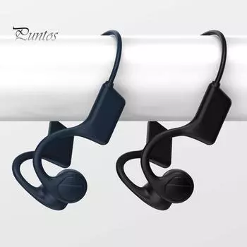 Bluetooth-compatible Earphone Ear Hook Bone Conduction Universal Sports Stereo Wireless Headphone for Running оранжевый