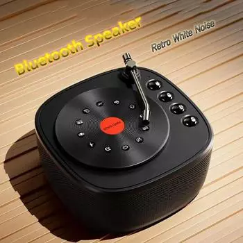 Bluetooth-динамик, белый шум, длительное время работы от батареи, звук пианино, музыкальная шкатулка, Bluetooth-динамик, стереоплеер с подключаемой картой Without Card чёрный