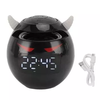 Bluetooth-динамик HiFi звук красочный свет двойной будильник цифровой динамик будильник для дома спальня