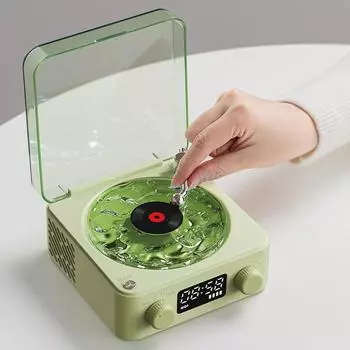 Bluetooth-динамик KAW00 Sea Sound White Noise с функцией записи звука, часами и подсветкой в подарок чёрный