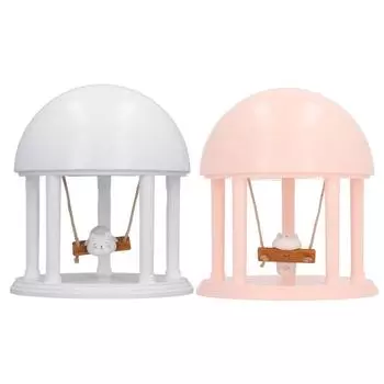 Bluetooth-динамик, ночник, бесступенчатое затемнение, 1200 мАч, декор для кошачьих качелей, беспроводной динамик с проектом White