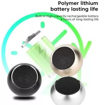 Bluetooth-динамик Wireless Mini Самый легкий беспроводной динамик, удобный для переноски, подходит для путешествий и активного отдыха чёрный