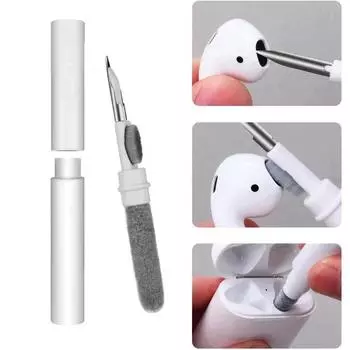 Bluetooth Earphones Cleaning Pen for Airpods Pro 3 2 1 Cleaner Kit Brush For Wireless Headphones Charging Case Cleaning Tools белый