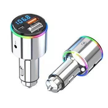 Bluetooth FM-передатчик Handsfree автомобильный MP3-плеер стерео автомобильный FM-модулятор PD30W быстрая зарядка QC3.0 AUX-плеер RGB-подсветка белый