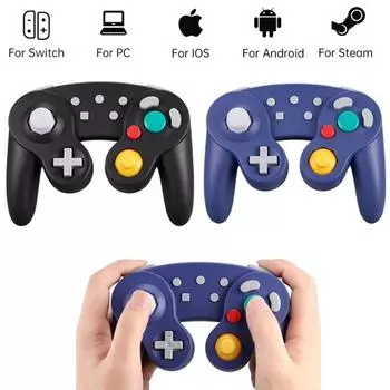 Bluetooth Gamepad Wireless GC Controller для Switch Gamecube, совместимый с Nintendo Switch/Lite Controller для ПК-джойстика небесно-голубой