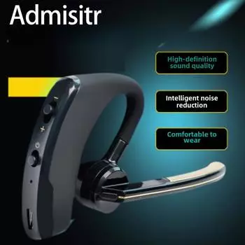 Bluetooth-гарнитура Csr Car Business с одним наушником, висячие наушники-вкладыши, двойная выносливость для звонков чёрный