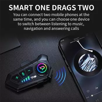 Bluetooth-гарнитура для мотоциклетного шлема, беспроводная, IPX6, водонепроницаемая, шумоподавляющая, наушники с длительным временем ожидания, гарнитура Hands-Free AE