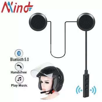 Bluetooth-гарнитура для мотоциклетного шлема Velev BT5.0, беспроводные наушники для езды, помехоустойчивые гарнитуры для мотоциклетного шлема