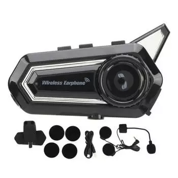 Bluetooth-гарнитура для шлема, водонепроницаемая гарнитура для звонков без помощи рук, беспроводные наушники для мотоцикла для электровелосипеда