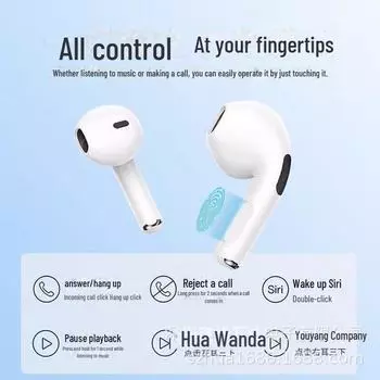 Bluetooth-гарнитура Pro6: 6-е поколение, шумоподавление, длительное время автономной работы, беспроводной мобильный аксессуар. Pro6 Simple чёрный