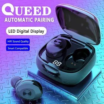 Bluetooth-гарнитура с цифровым дисплеем, спортивные беспроводные стереонаушники TWS 5.0