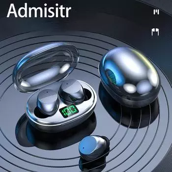 Bluetooth-гарнитура с цифровым дисплеем, внутриканальная Bluetooth-гарнитура, спортивная модель чёрный